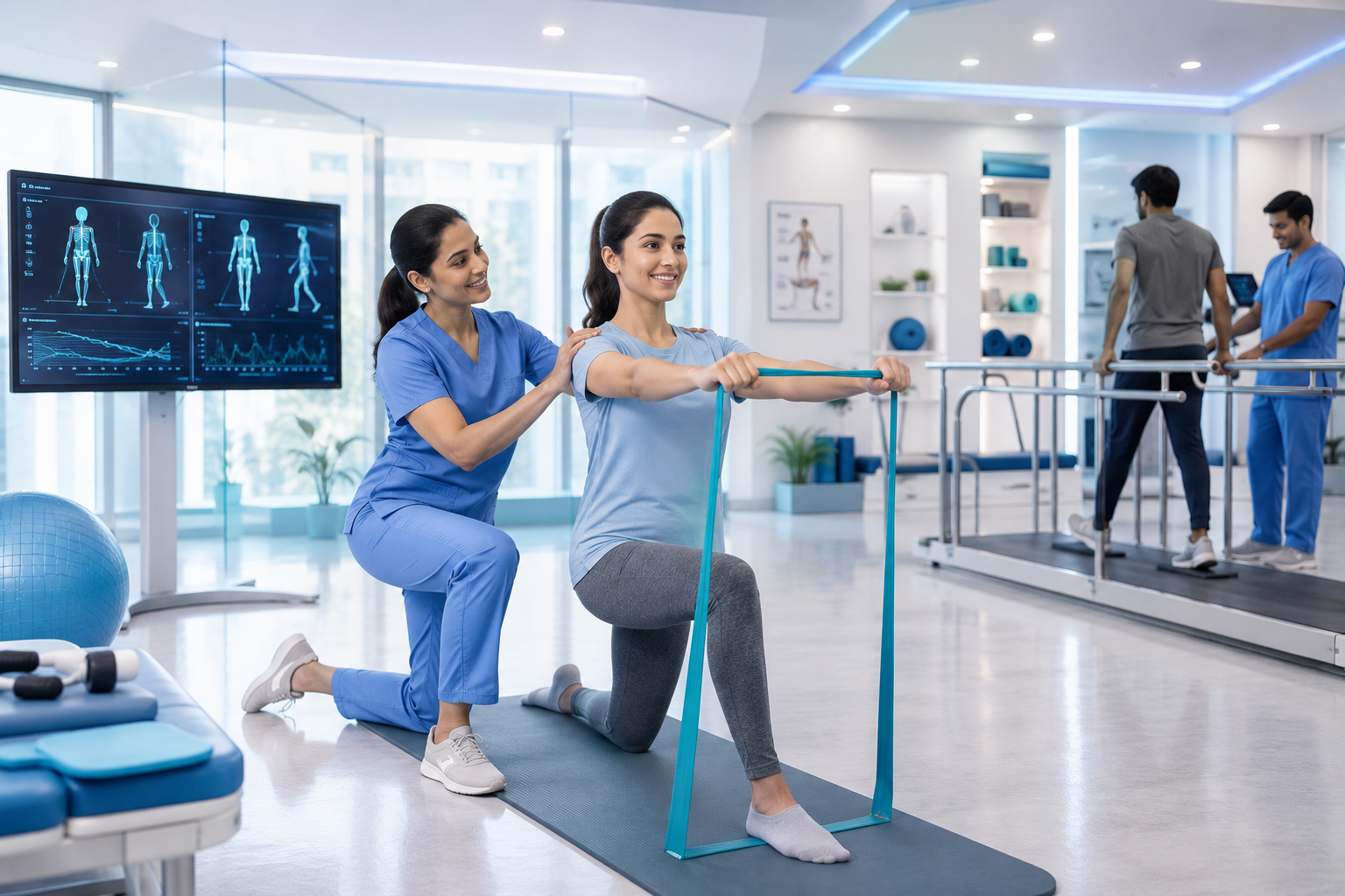 Physiotherapy and rehabilitation session at Hosamani Hospital Raichur Karnataka