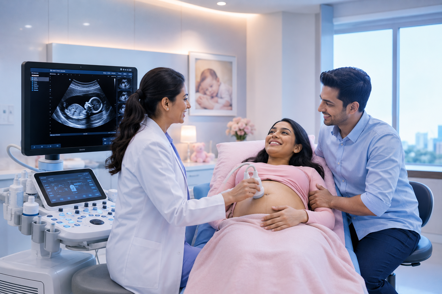 Pregnancy ultrasound scan antenatal care Hosamani Hospital Raichur Karnataka