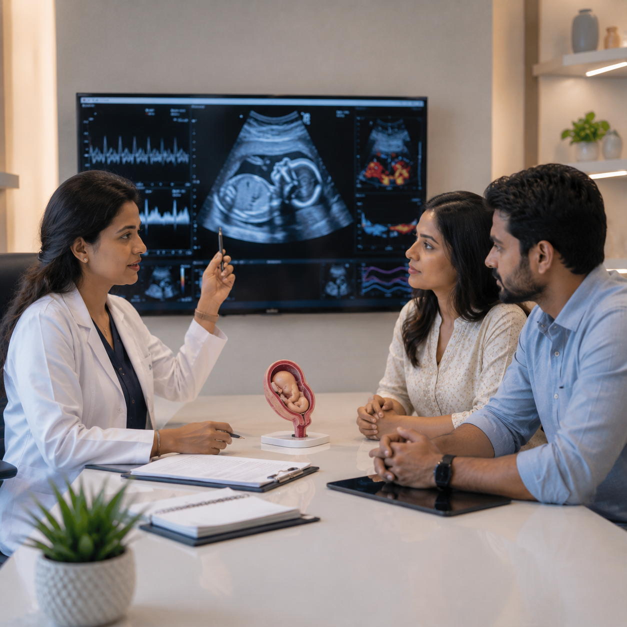 Antenatal and high-risk pregnancy care consultation at Hosamani Hospital Raichur Karnataka