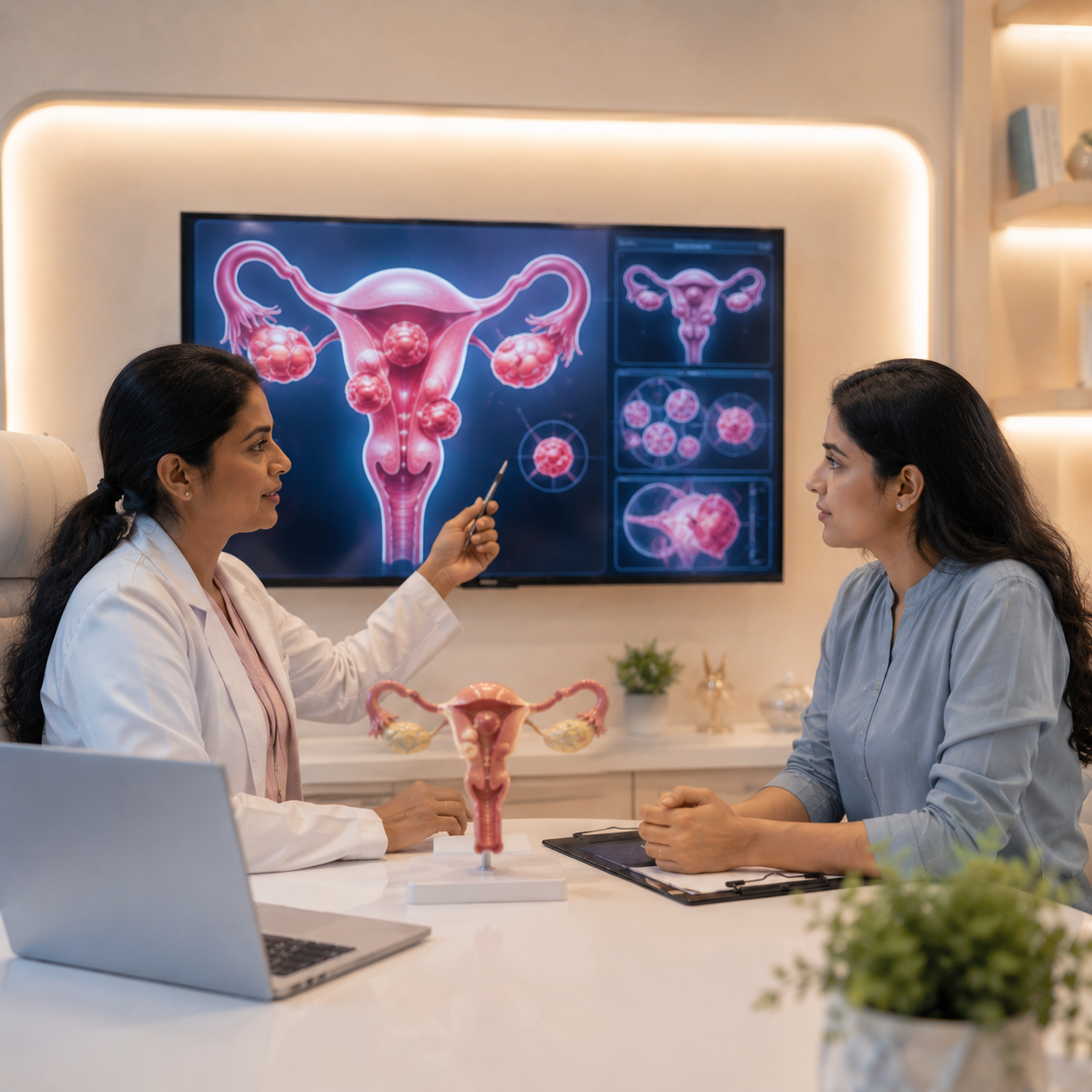 Fibroid myomectomy gynaecology treatment Hosamani Hospital Raichur Karnataka